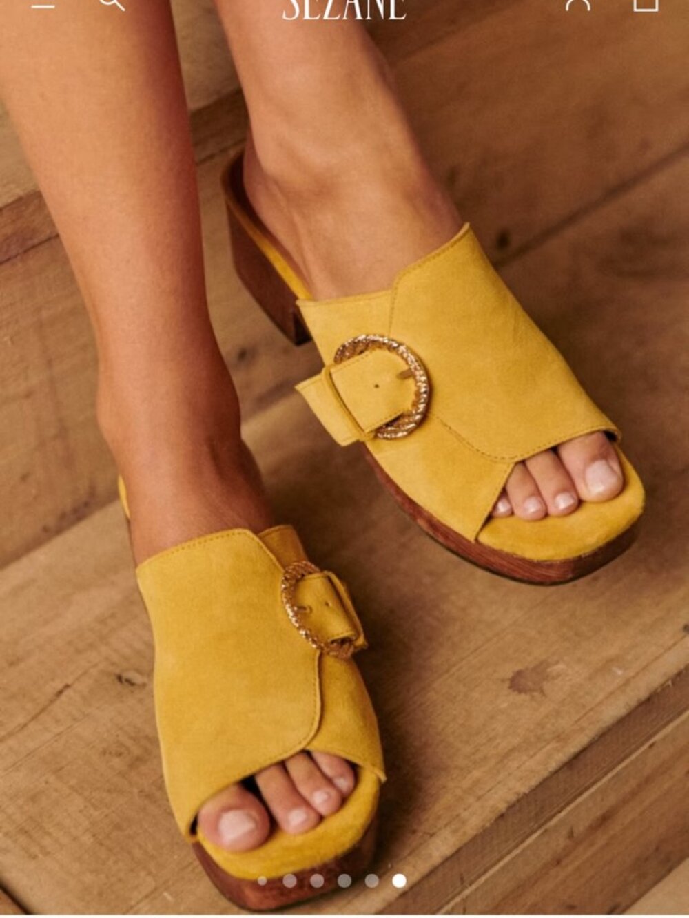Sézane Drew Clogs Yellow